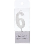 Свеча для торта Цифра Фактура «6» 4,6 см