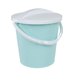Ведро пластиковое с крышкой 8 л светло-бирюзовое, крышка белая РП-1016