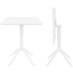 Стол пластиковый складной Sky Folding, 60х60 см, белый