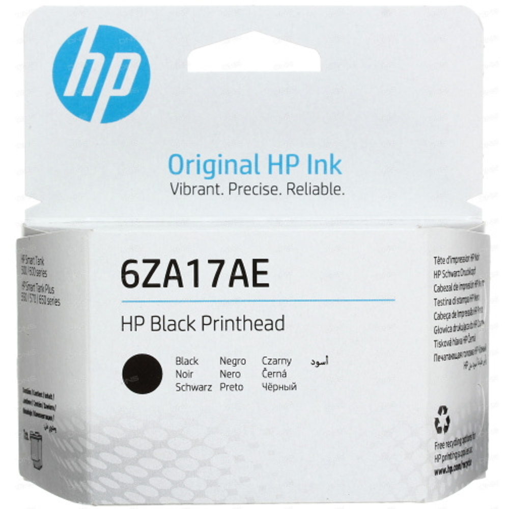 Печатающая головка HP для HP SmartTank 500/600 SmartTank Plus 550/570/650 (O) чёрная 6ZA17AE