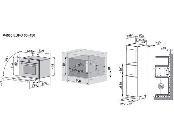 Микроволновая печь V-ZUG CombiMiwell V4000 45 CM4T-24025 платиновое стекло