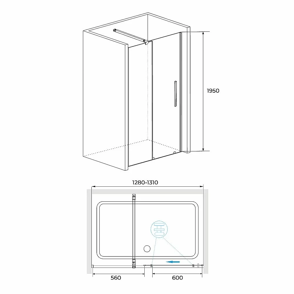 Душевая система RGW Shower Panels SP-6143-01 50140801-01 хром