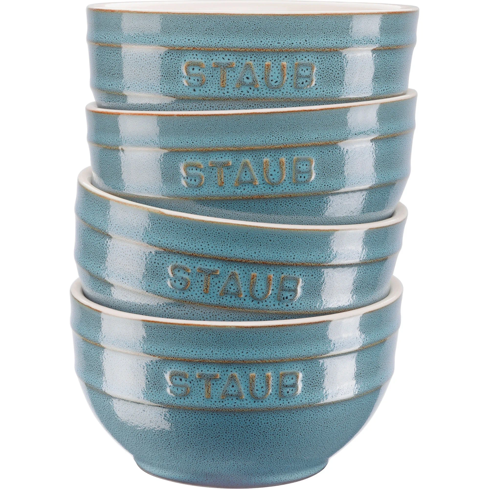 STAUB Набор из 4 чаш для сервировки 12 см античная бирюза EAN 3272340049880