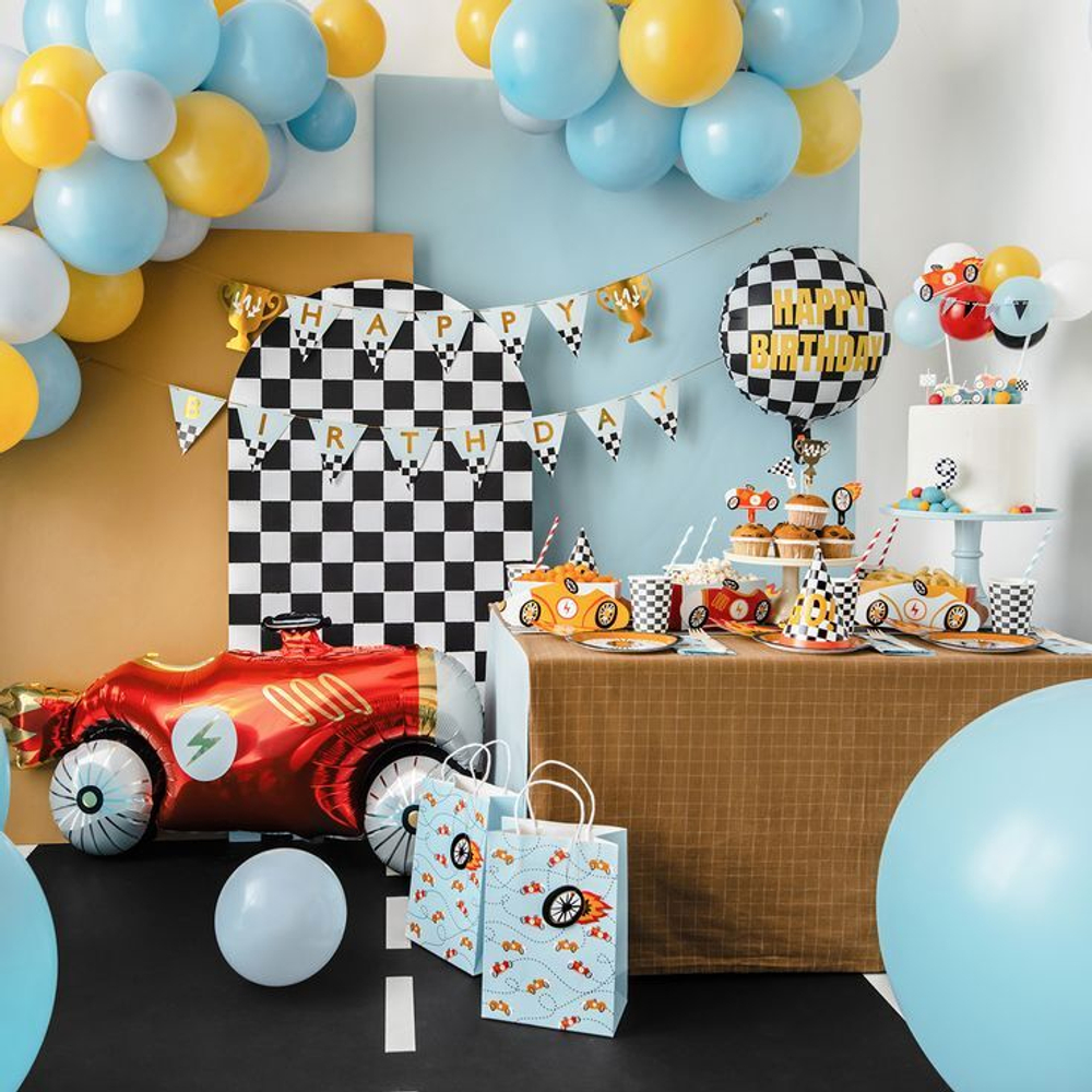 Шар Happy Birthday "Гонки"
