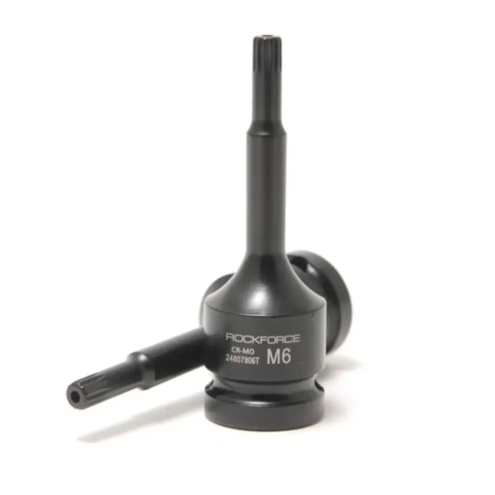 Головка-бита SPLINE ударная M8 с отверстием, 1/2'' RockForce##Rock FORCE RF-24807808T