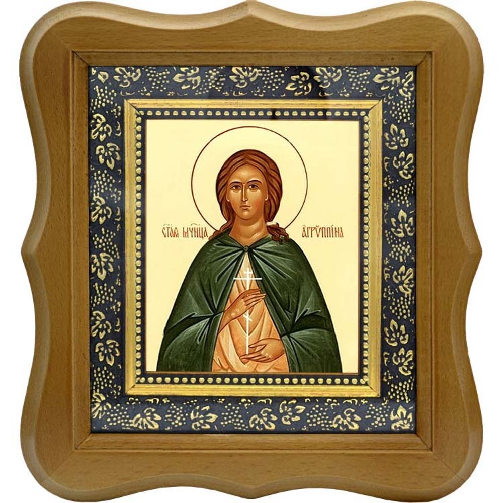 Агриппина (Аграфена) Римляныня, мученица. Икона на холсте.