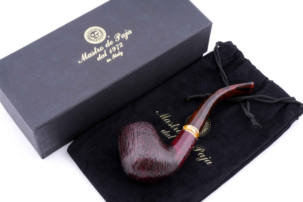 Трубка Mastro de Paja Pettinata Classica с цветным кольцом, M451-2