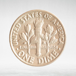 USA, 1 Dime, 1983 - Roosevelt Dime (P), XF