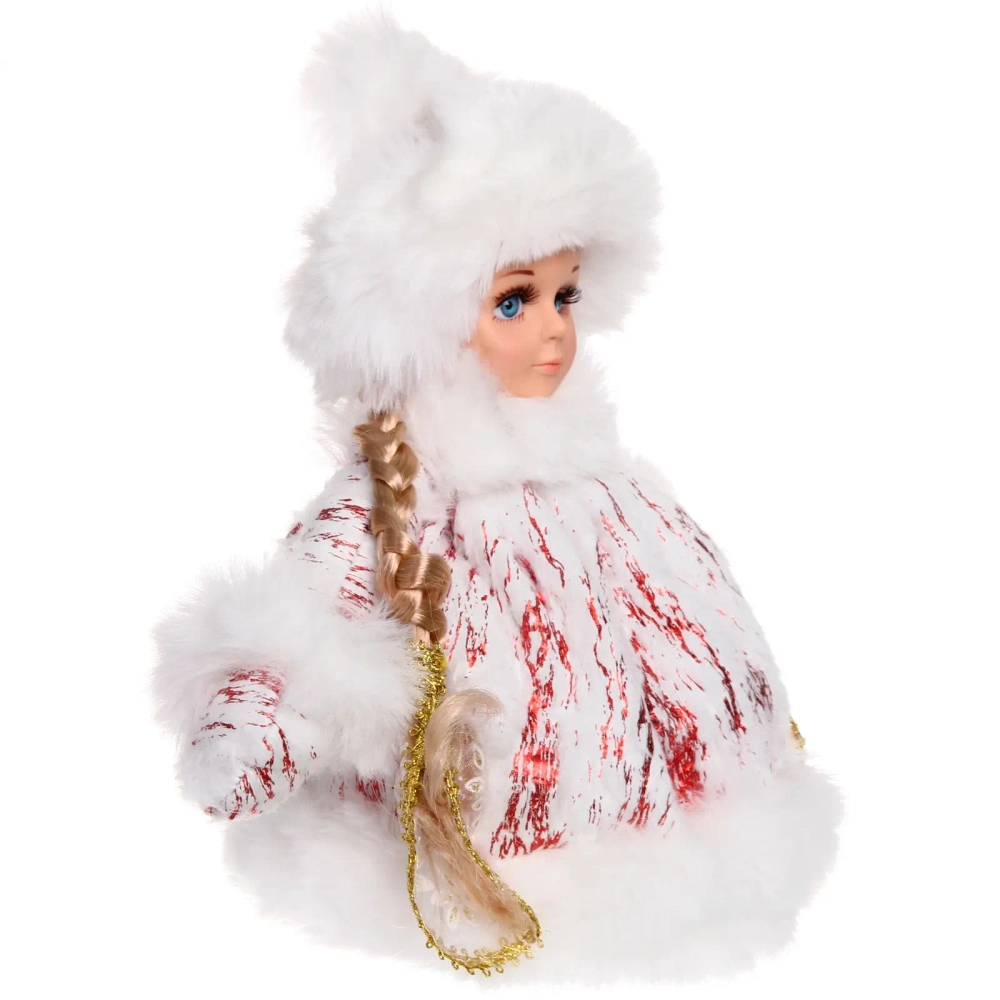 Снегурочка для подарков и конфет «Яркий наряд» 25 см (красная шубка)