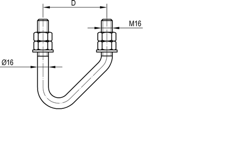Узел крепления к ригелю (Применяется для крепления промежуточных фиксаторных стоек без подкоса)