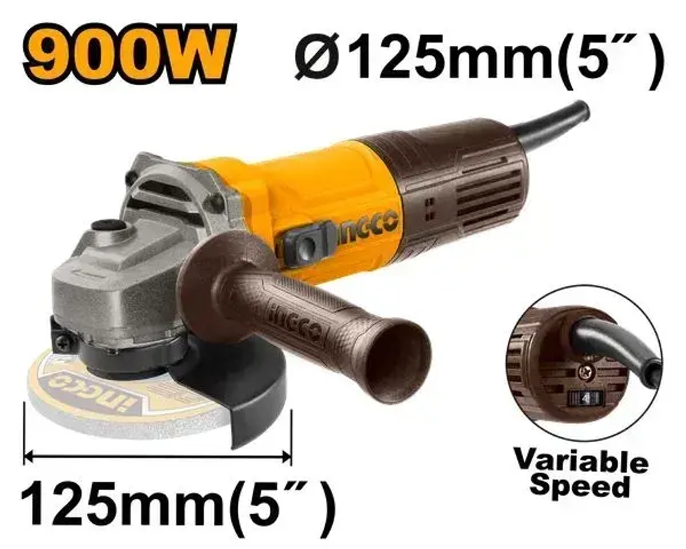 УШМ Ingco Industrial AG900285 125мм 900Вт
