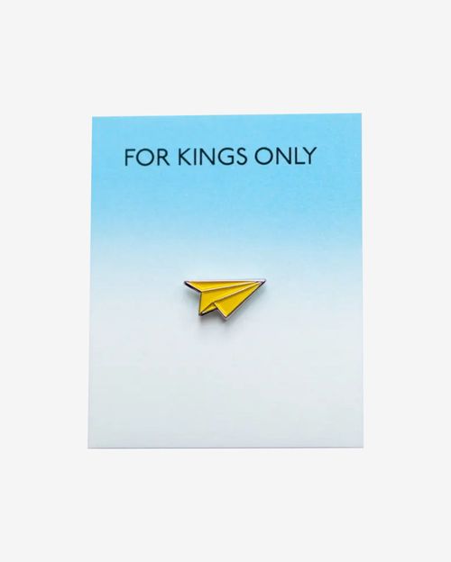 Значок For Kings Only Бумажный Самолётик желтый