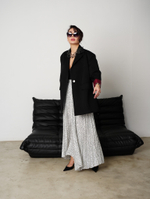 Юбка горох, плиссе, шелк, белая