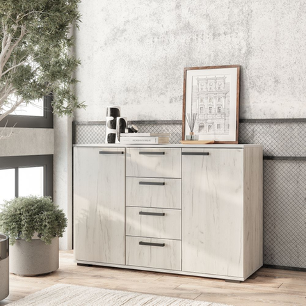 Комод Стандарт 2 дуб крафт белый