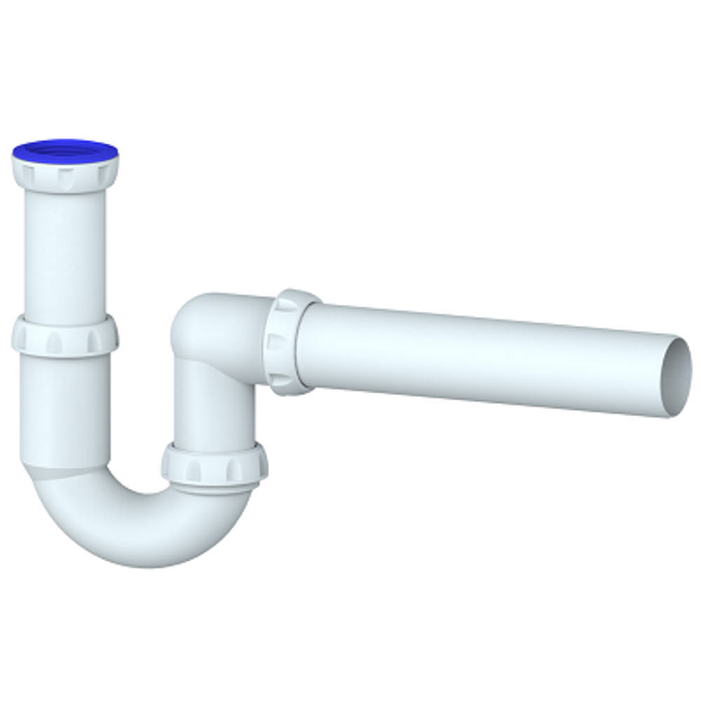Сифон для тюльпана, умывальника, мойки прямоточный без выпуска с отводом в канализацию UNICORN Y415