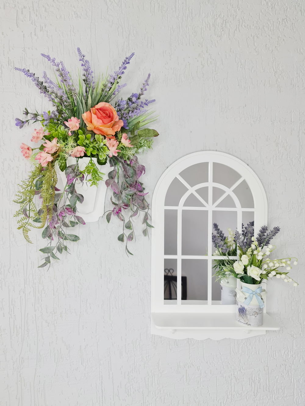 Декор для дома и интерьера зеркало настенное с полкой 30*50 см