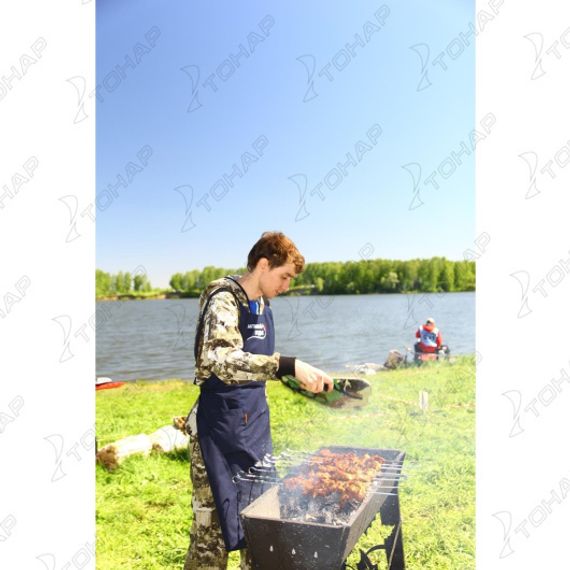 Мангал стационарный Тонар Гефест Премиум 3мм 895х370х850 (термокраска)