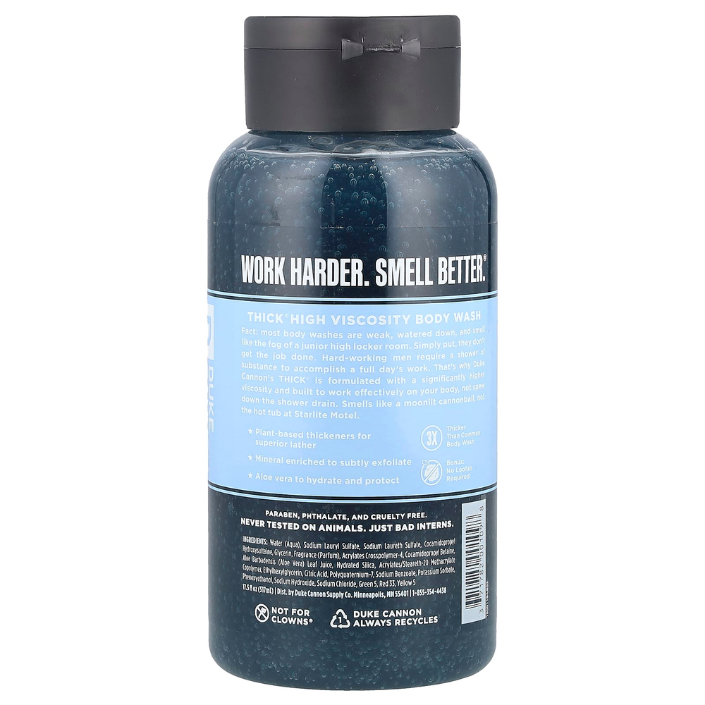 Duke Cannon Supply Co., Густое гель для душа, средство для купания в ночное время, водоросли и сандал, 517 мл (17,5 жидк. Унции)