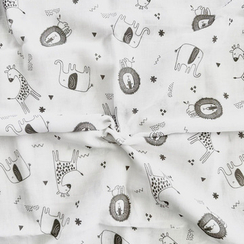 Муслин однослойный принт №3 | ш.135 см | 105 г/м² | хлопок-100%