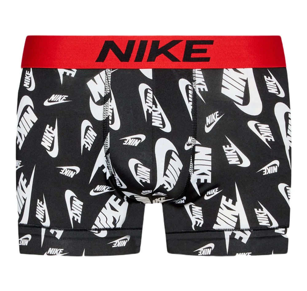 Мужские спортивные боксеры Nike Dri-Fit Essential Micro Trunk 1P - black shoebox print/uni red