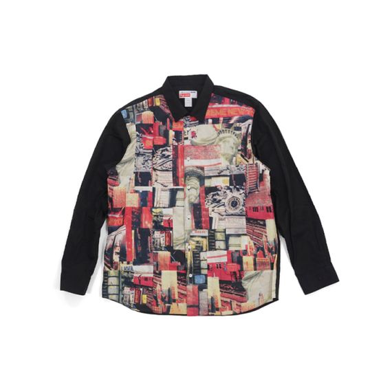 Supreme FW18 x Comme des Garcons SHIRT Patchwork Button Up Shirt Multicolor