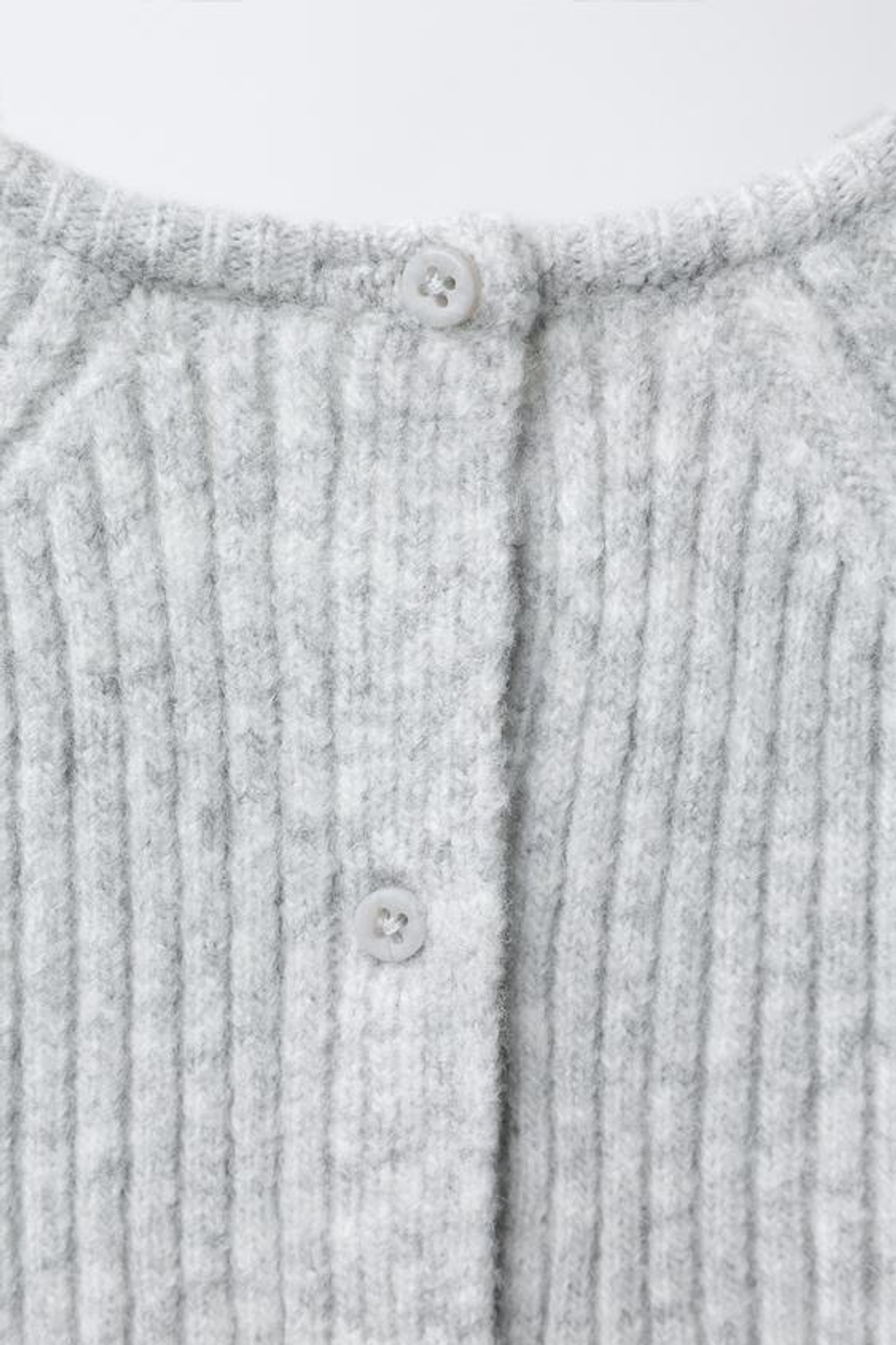 ZARA ВЯЗАНЫЙ КОМБИНЕЗОН В РУБЧИК, СЕРЫЙ МЕЛАНЖ