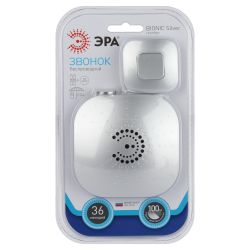 Звонок дверной ЭРА BIONIC Silver беспроводной серебристый 6 мелодий | Электрозвонки