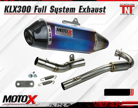 Moto-X Full Exhaust System for Kawasaki KLX300 (2021-up) half titanium/stainless