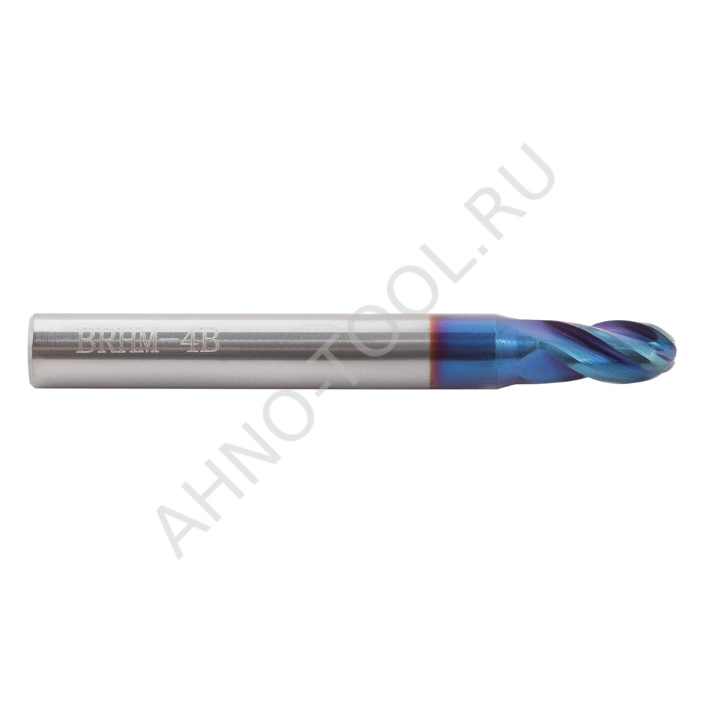 Фреза твердосплавная сферическая  5мм (L=50, l=10, хв=6) Z4 35° по закаленной стали BRHM-4B-R2.5 HRC