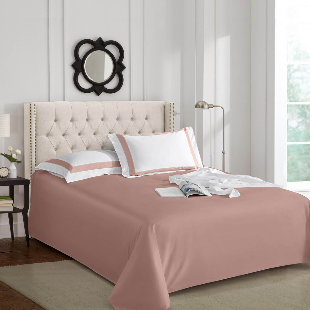 Простыня 240х260 Sharmes пудровая