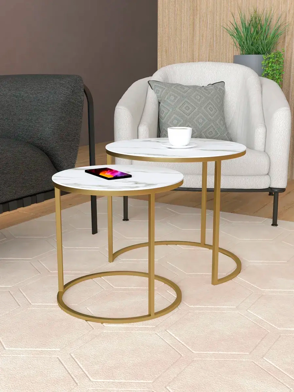 Комплект журнальных столов Акцент - керамогранит 201GLSWKER