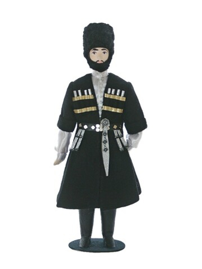 Кукла коллекционная Чеченец в национальном костюме