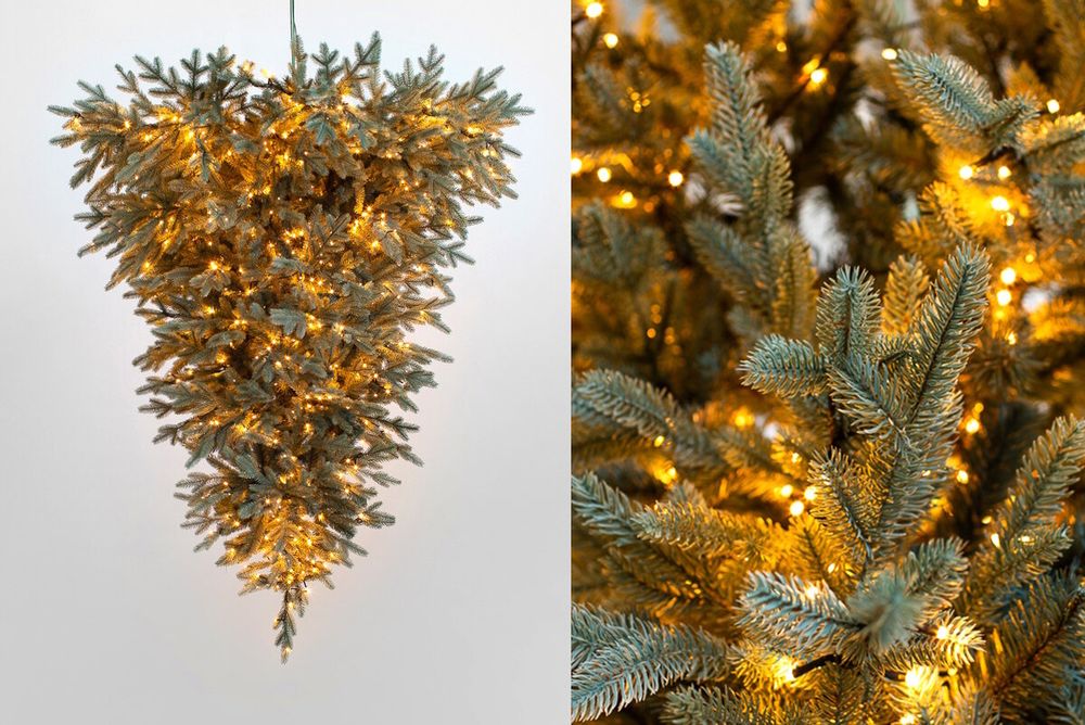 Ель подвесная потолочная «Люстра» с встроенной гирляндой