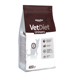 Сухой диетический корм AlphaPet VetDiet URINARY для взрослых кошек и котов при заболеваниях нижних отделов мочевыводящих путей