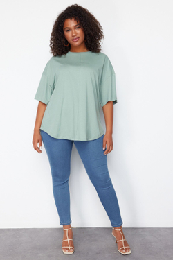 Mint %100 Pamuk More Sustainable Oversize rme T-shirt TBBSS24BF00050