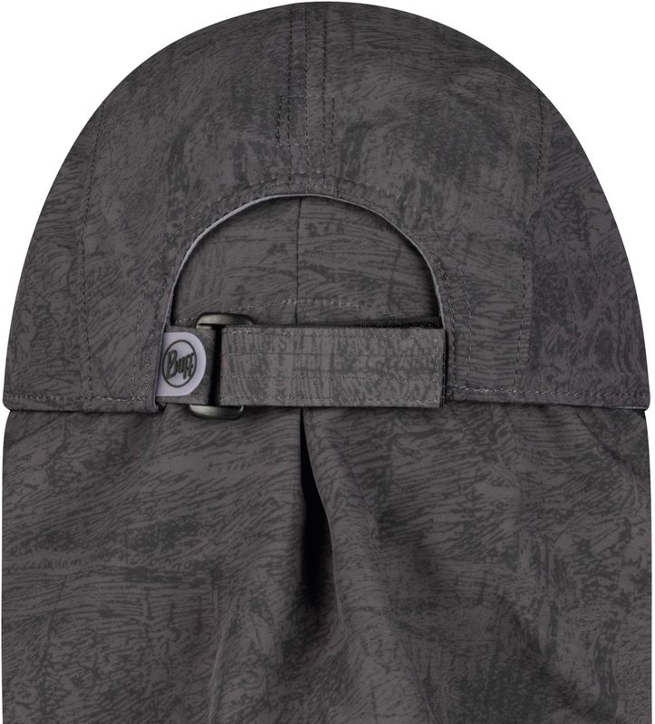 Кепка с защитой шеи от солнца Buff Bimini Cap Zinc Dark Grey Фото 2