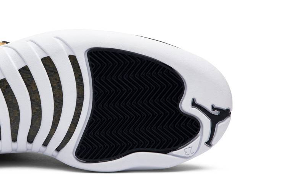 Кроссовки Jordan Air Jordan 12 Retro Black Metallic Gold White (Женская размерная сетка)