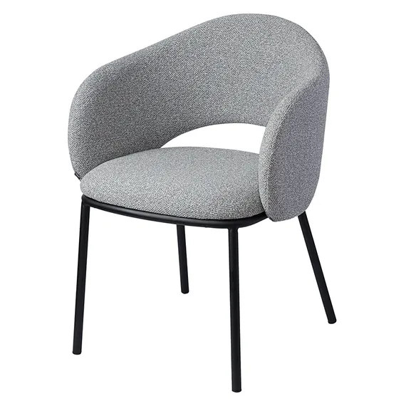 Стул Jude, серое букле, черные ножки