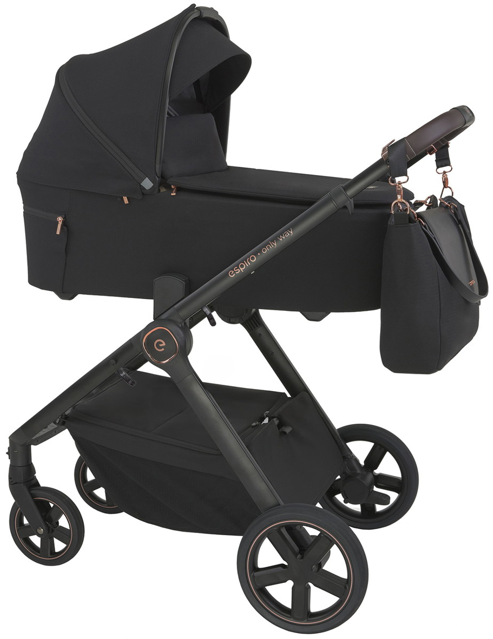 Детская коляска 3 в 1 Espiro Only 2026 и автокресло Pi Black 510 stylish black