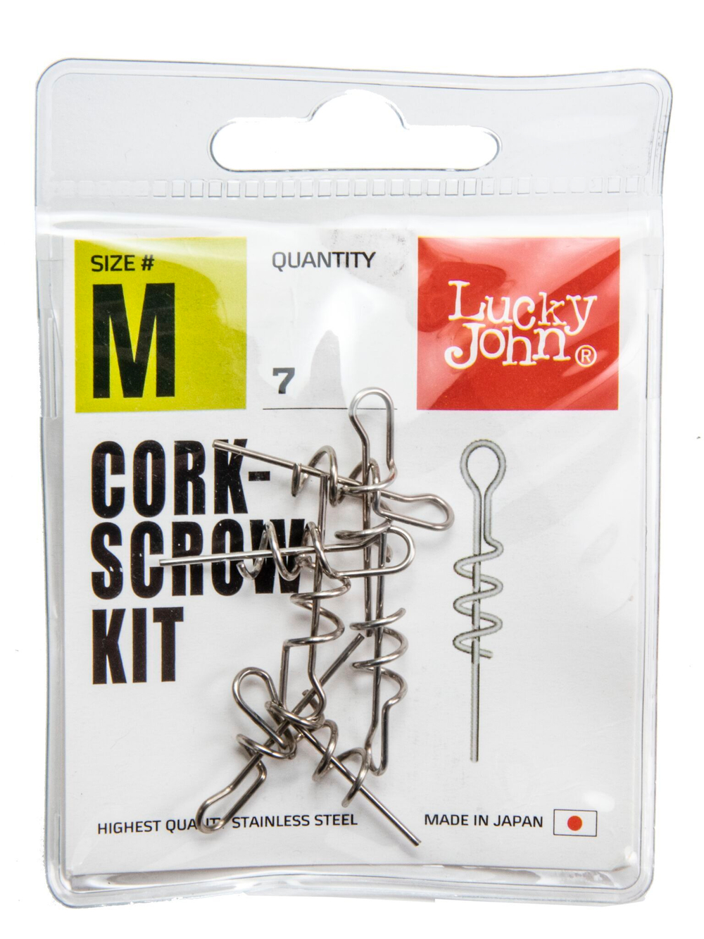 Спирали LJ Pro Series CORKSCROW KIT M для крепления силиконовых приманок 7шт.