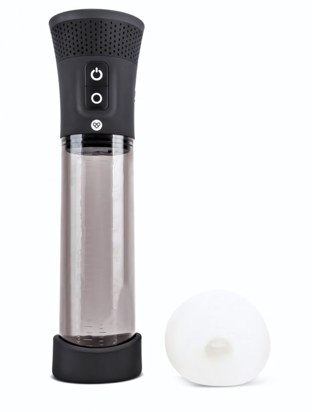 Черная автоматическая вакуумная помпа Pink Vibe с 2 уплотнительными кольцами (Цвет: черный)