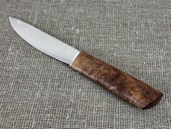 Шкуросъемный нож "Якут", сталь 95Х18, рукоять карельская берёза
