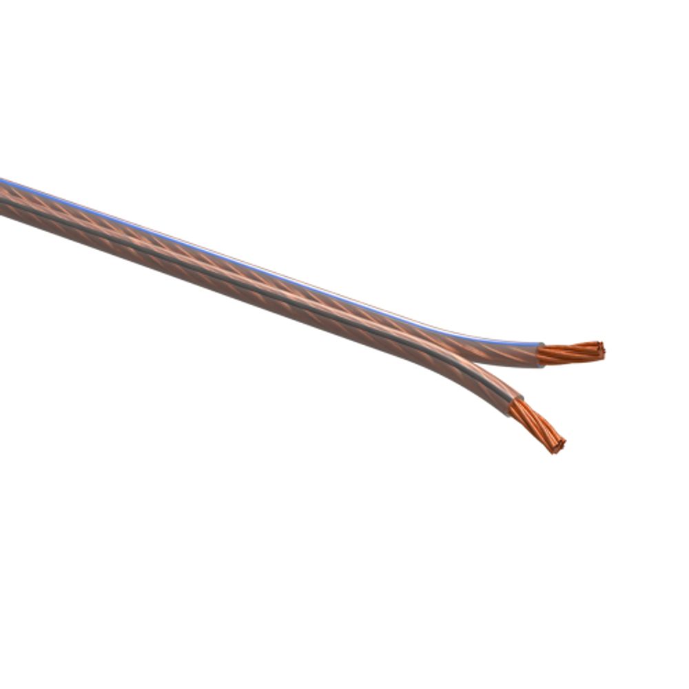 Акустический кабель ЭРА 2х0,50 мм2 прозрачный, 20 м | Акустический кабель