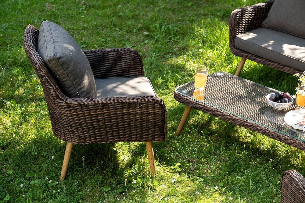 "Прованс" лаунж-зона плетеная из искусственного ротанга, цвет коричневый