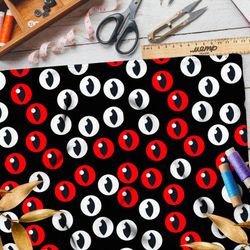 Ткань флис белые и красные глаза с узким зрачком