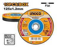 Круг отрезной 125х1.2х22 A 30 RBF Metal/Inox 10 шт. в метал. боксе INGCO MCD121255