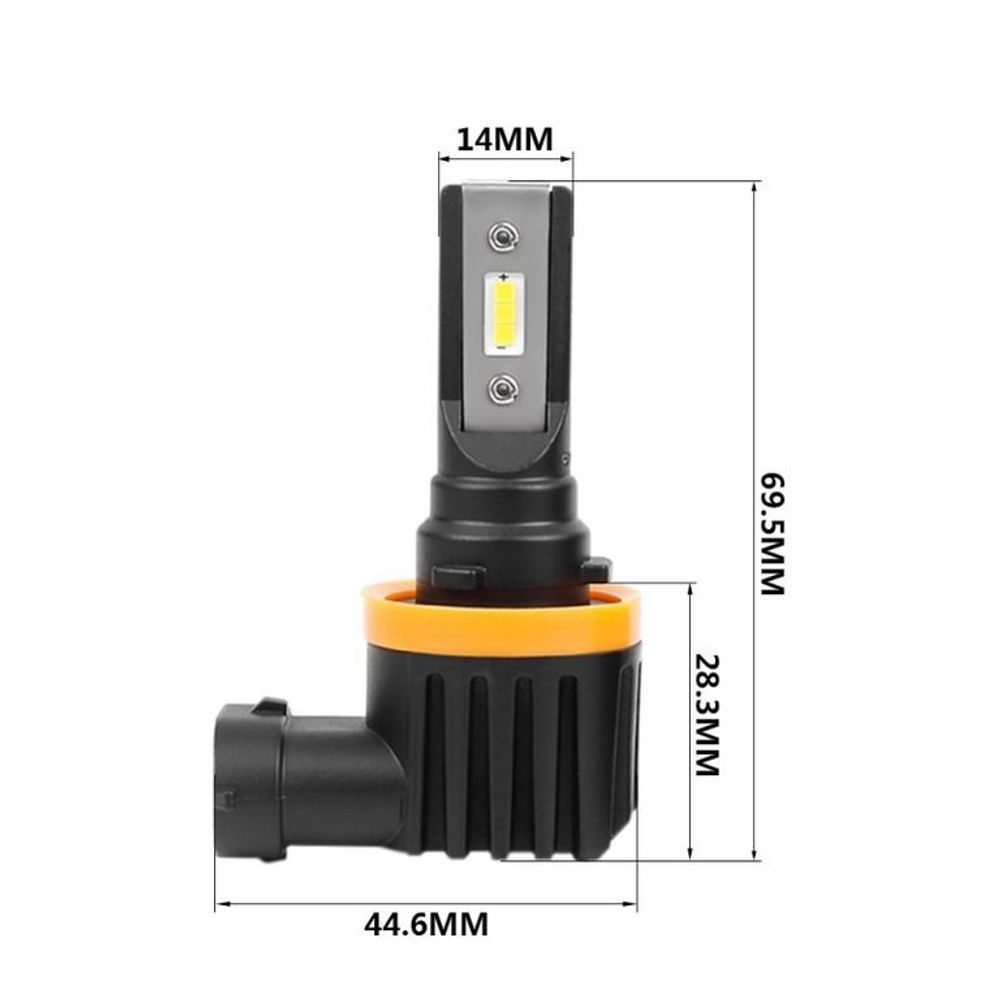 Светодиодные лампы H8/H9/H11 Optima LED QVANT, 5000K, 12-24V (комплект, 2шт)