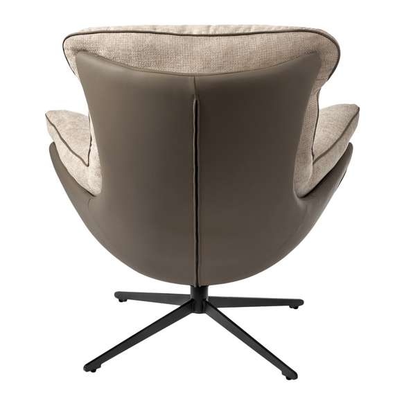 Кресло Hugo бежевая экокожа, шенилл