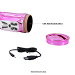 Розовый вибратор-кролик с ротацией и поступательными движениями - 29,5 см.