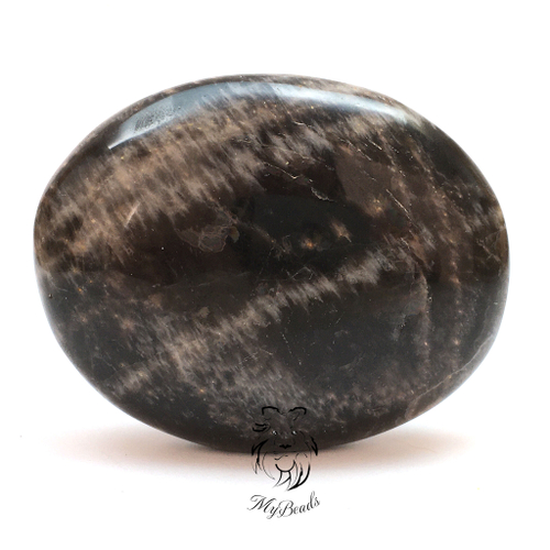 Солнечный камень 64х50 мм, крупный образец - галтовка